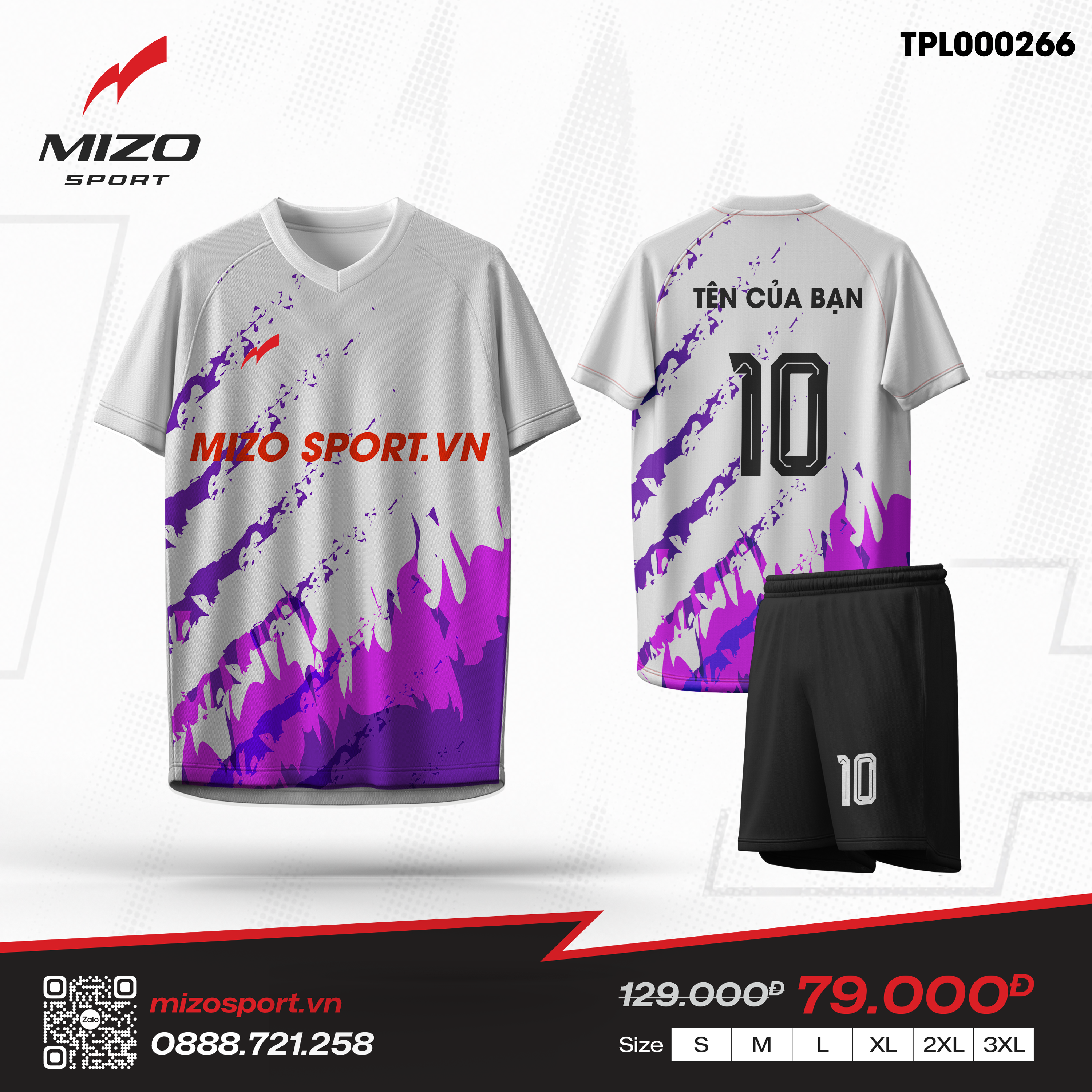 Áo bóng đá thiết kế TPL000266