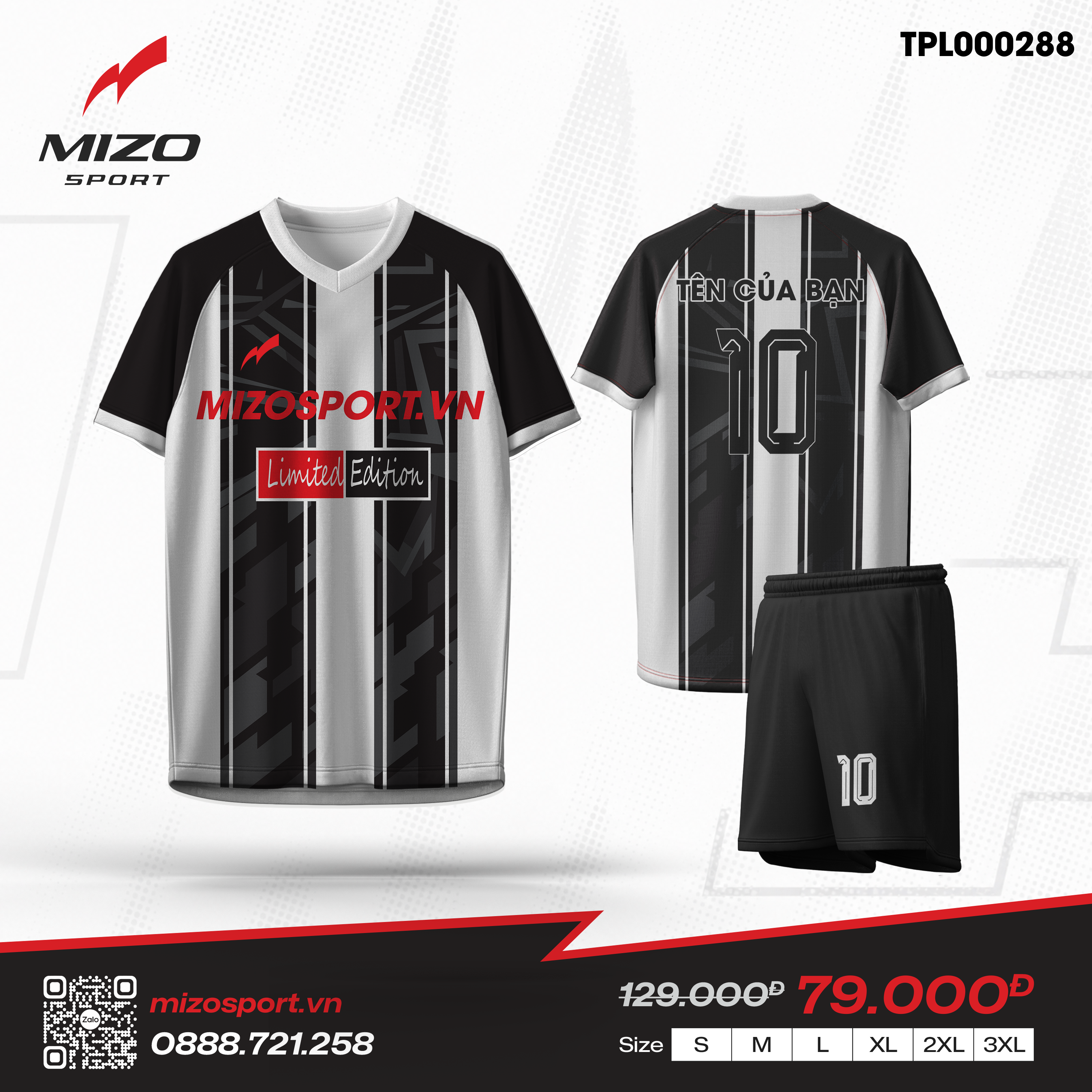 Áo bóng đá thiết kế TPL000288