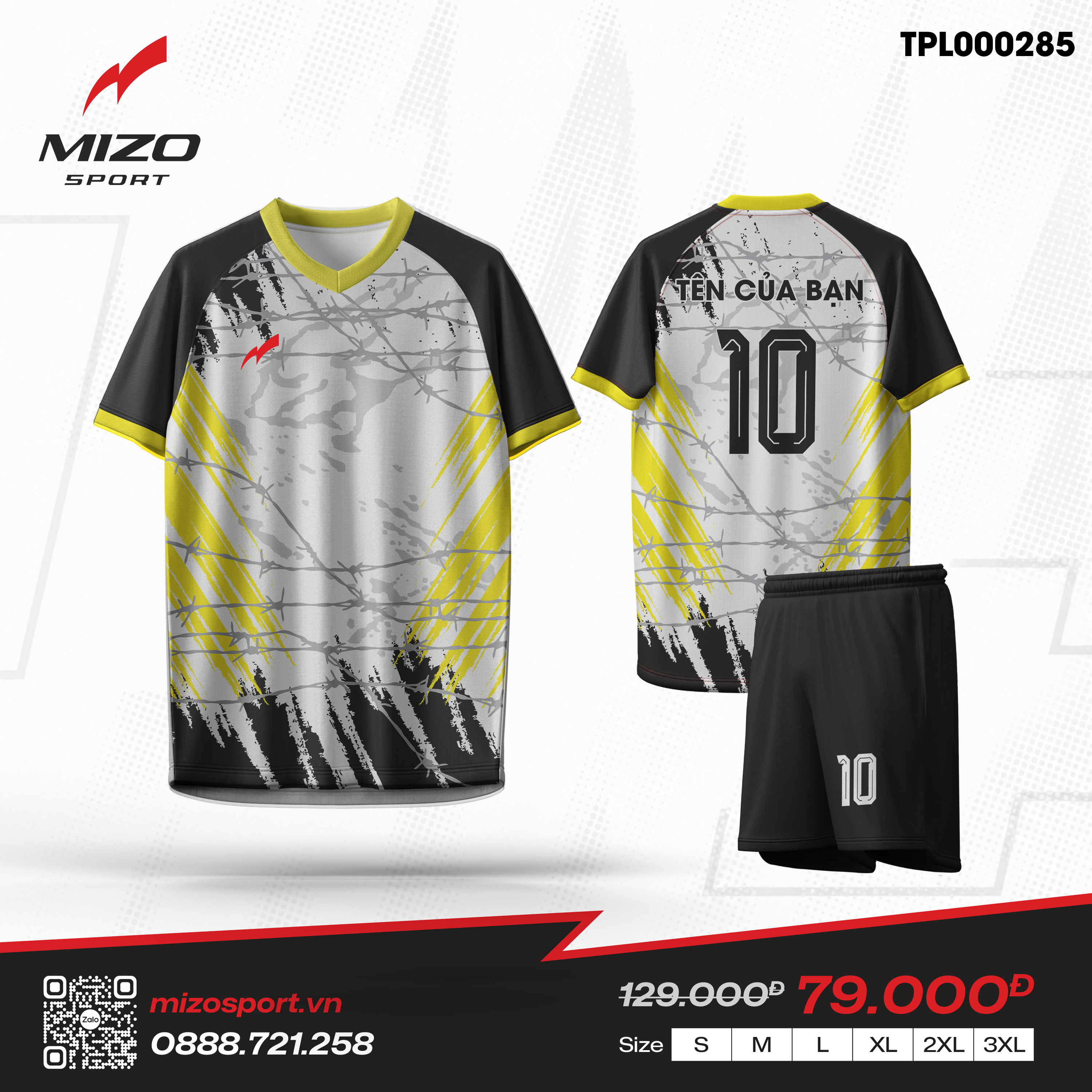 Áo bóng đá thiết kế TPL000285