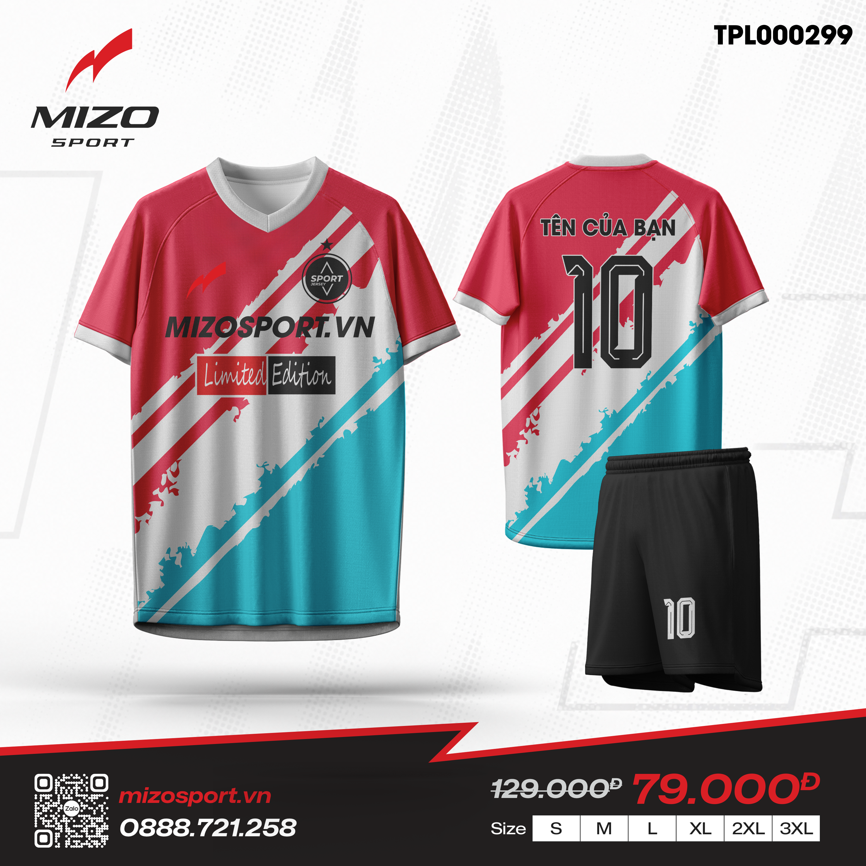 Áo bóng đá thiết kế TPL000299