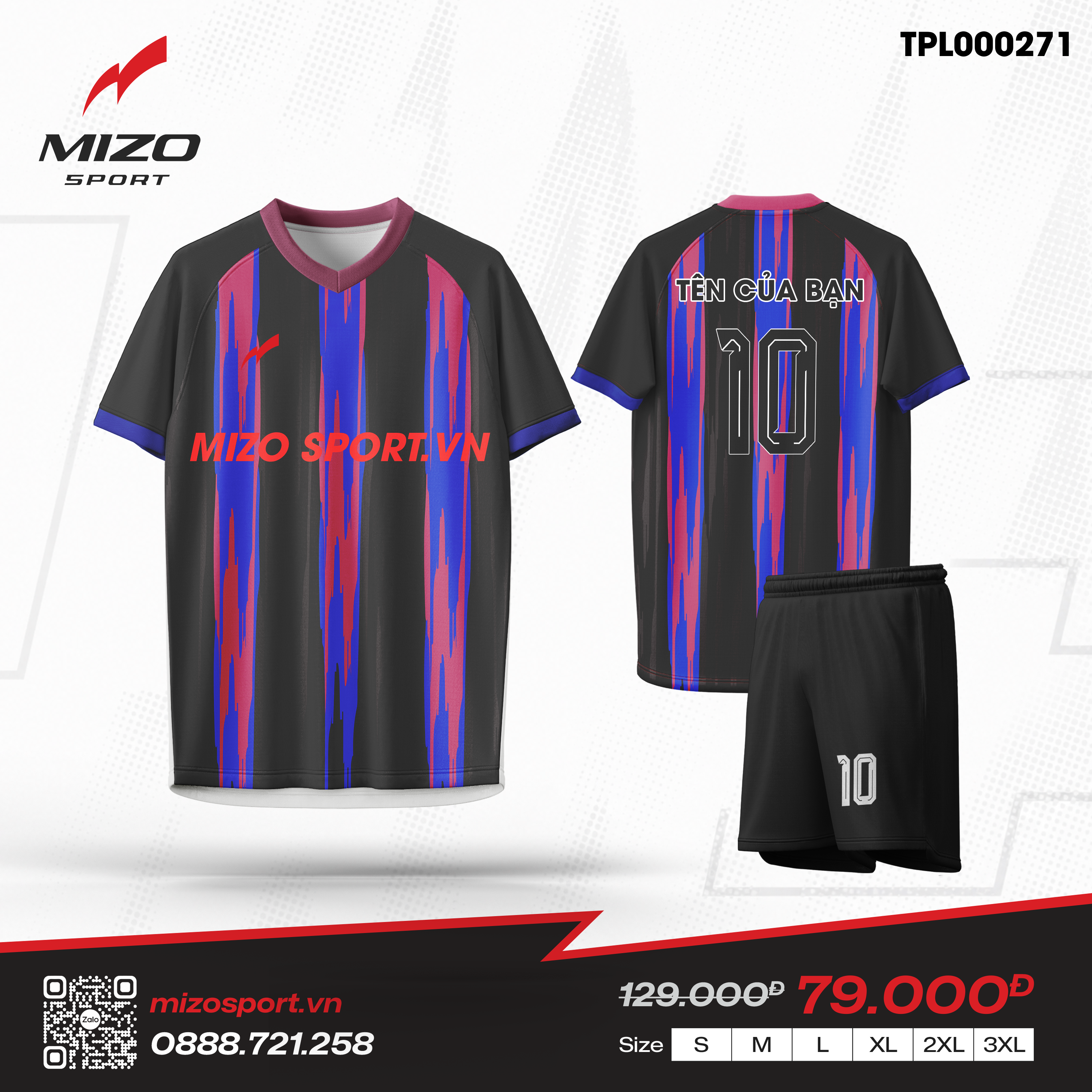 Áo bóng đá thiết kế TPL000271