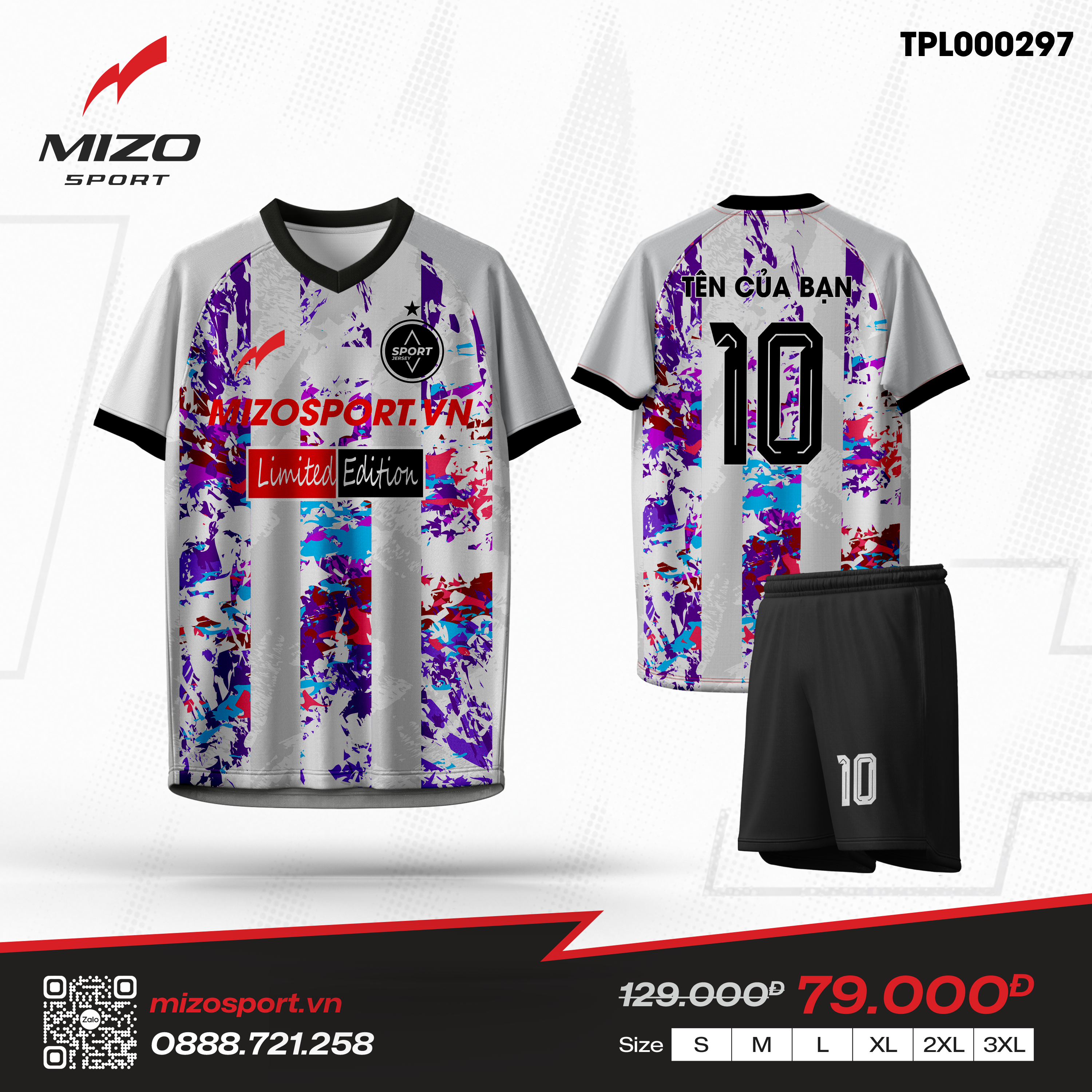 Áo bóng đá thiết kế TPL000297
